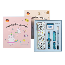 Schneider pen gift box childrens growth set primary school students third grade posture pen corrective grip ink bag replaceable blue erasable primary school student growth gift gift