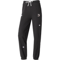 (Self-operated) PUMA womens trousers new knitted sports pants black sweatpants running leggings 625810