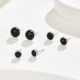 DB-ZYES1006-2 Серьги-гвоздики с черным ониксом, 6 мм
