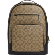 (Self-operated) COACH Mens Backpack Graham Commuting Trend Large Capacity School Bag Travel Backpack