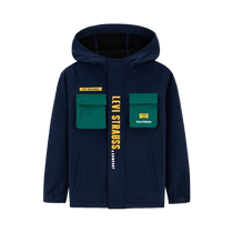 (Self-operated) Levis Levis childrens clothing boys windbreaker new medium and large childrens hooded windproof top jacket