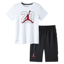 JORDAN boys sports suit summer quick-drying casual wear short-sleeved shorts tops pants clothing polyester letters