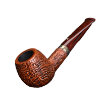 (Self-operated) UK The White Spot County 5101 Silver Circle Imported Heather Wood Pipe