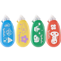(Self-operated) KOKUYO Cartoon Dot Glue WSG-DM3 Tyakasha co-branded Tyakasha can be erased by rubbing the wrong glue for daily pasting handmade paper 3 replaceable cores