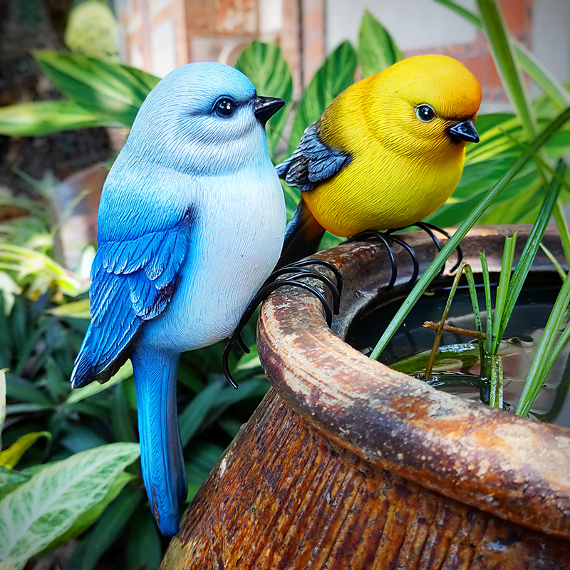 Mock Sparrow Bird Ornament Parrot Decoration Potted Plant Outdoor Courtyard Garden Flower Pot Landscaping Magpie Bluebird Mock Sparrow Bird Ornament Parrot Decoration Potted Plant Outdoor Courtyard Garden Flower Pot Landscaping Magpie Bluebird