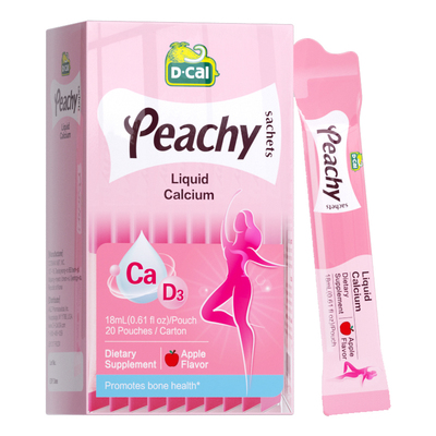 dcal迪巧小粉条女性液体钙*2盒