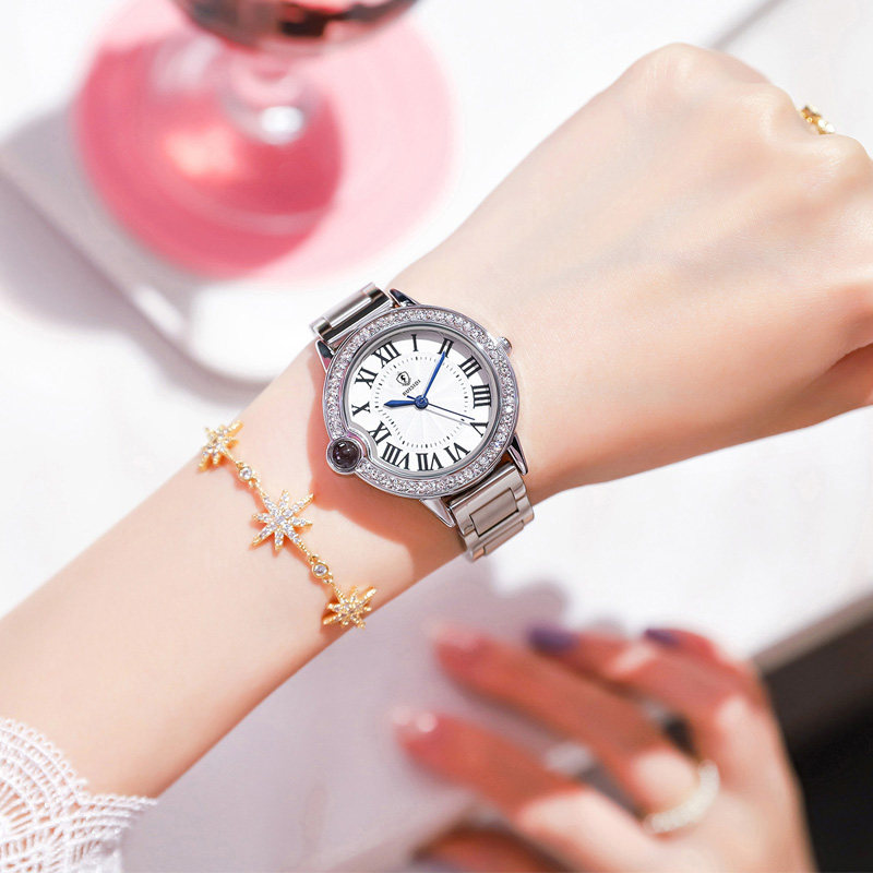 Swiss Romans Sea Sue White Balloon Quartz Lady Watches Women Fashion Trends Blue Needle Balloons Joint Watches