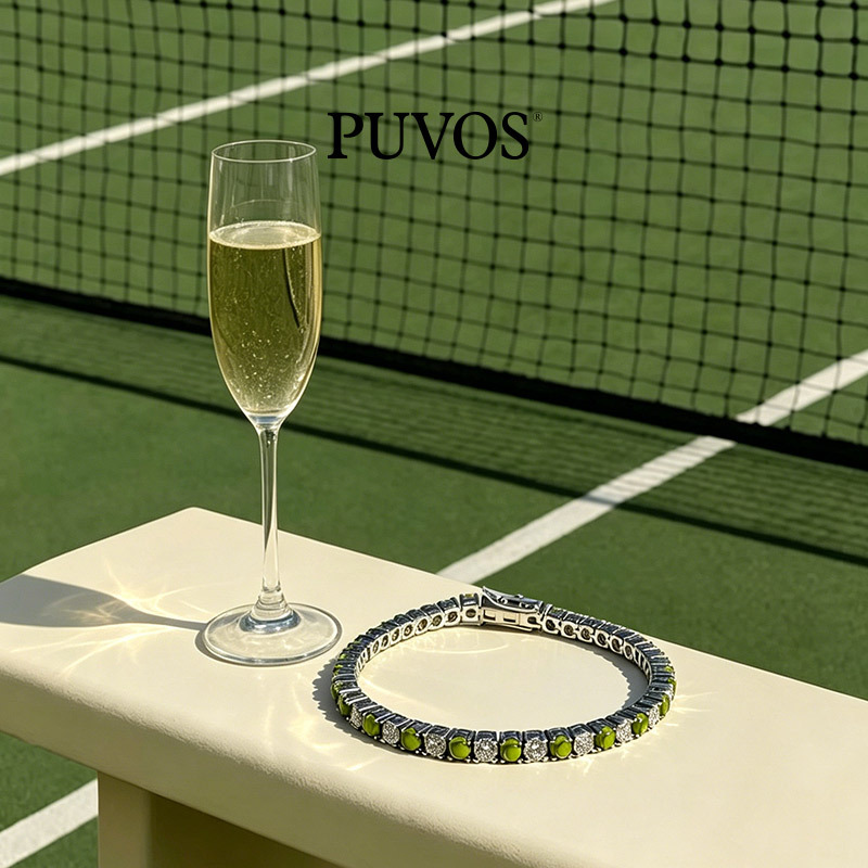 Puvos Original Design, Light Luxury Inlaid Tennis Bracelet with a Sporty and High-End Feel for Men and Women Puvos Original Design, Light Luxury Inlaid Tennis Bracelet with a Sporty and High-End Feel for Men and Women