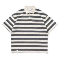 Серый белый поло