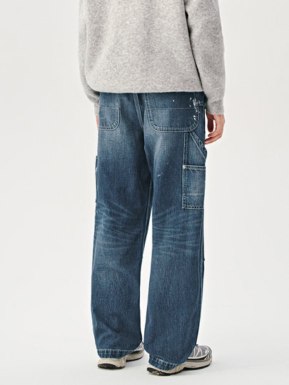 714 уличные флагманские американские ретро потертые джинсы для мужчин 24 осенние новые свободные повседневные брюки