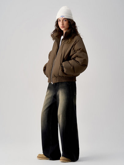 [Товар со скидкой] Зимний пуховик 714street для мужчин, 90% белый утиный пух, высокая утепленность, водонепроницаемый пуховик