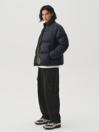 714Street Black Technology Temperature-Locking Warm Loose down Jacket for Men, New Winter Outdoor Windproof down Coat