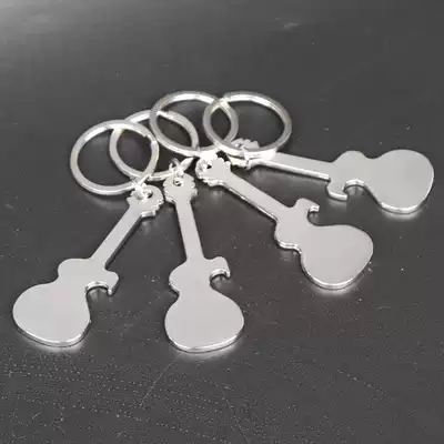 Metal guitar Corkscrew keychain Multifunctional beer corkscrew keychain pendant gift for friends