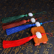 中国复古风仿白玉莲花挂饰挂件