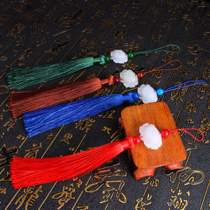 中国复古风仿白玉莲花挂饰挂件