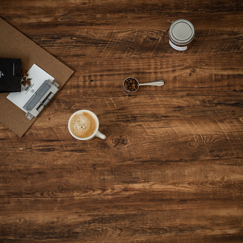 Photography Background Paper PVC Old Haitang imitation wood grain shooting background cloth INS retro fine dining photo background props