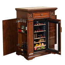 Jinzhuang solid wood constant temperature wine cabinet sideboard display cabinet wine storage cabinet