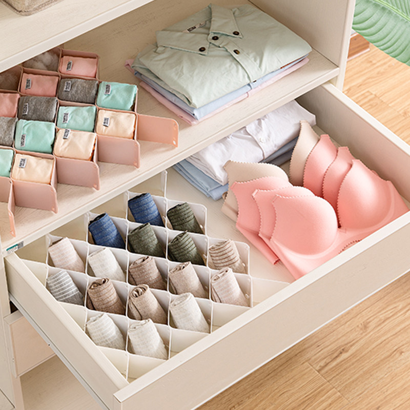 Drawer Containing Separation Plate Wardrobe Partition Free Combined Beehive Type Socks Containing plastic case Divine Instrumental AH Type