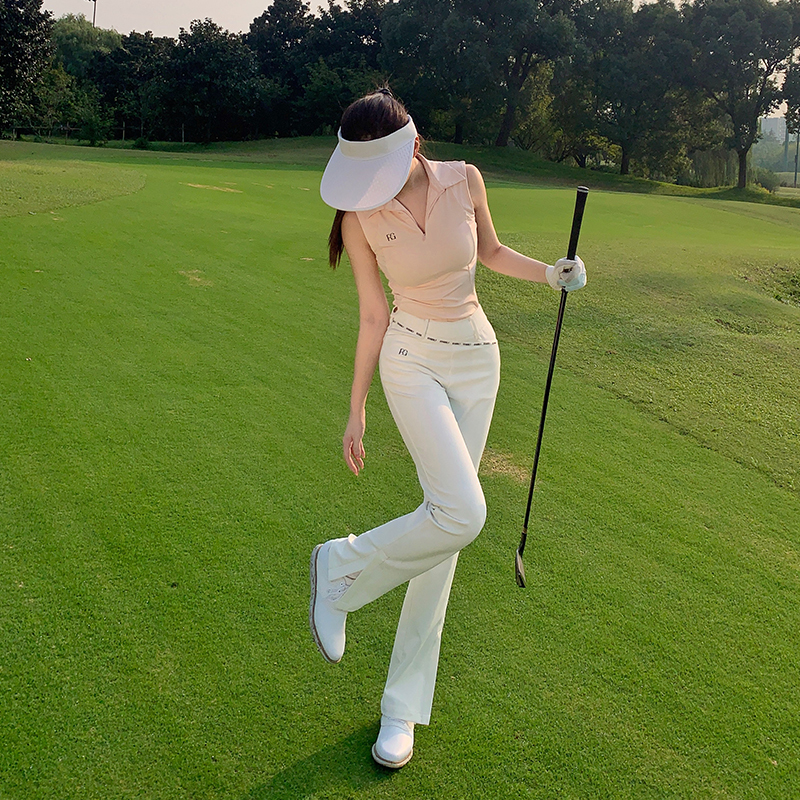 Regolf Sporty Thin Elastic Polo Collar Top Women's Golf Tennis Pants Suit Casual New Style Regolf Sporty Thin Elastic Polo Collar Top Women's Golf Tennis Pants Suit Casual New Style