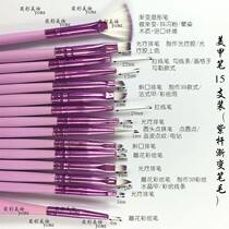 Pin manicure pen set brush with pen bag painting nail pen pulling pen light therapy pen painted dot drill pen row pen 15 pieces