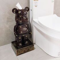 Toilet floor-to-floor towel rack ornaments toilet paper box modern creative living room tissue box cute teddy bear roll paper holder