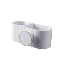 Light luxury blowing rack non-perforated toilet toilet storage rack wall-mounted hair dryer hanger air tube rack