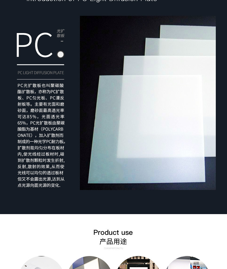 Pc光擴散板led勻光漫反射板單雙面磨砂高透光板燈罩亞克力板定制 露天拍賣