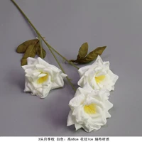 Флуоресцентно-желтые 3 розы белые