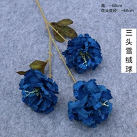 Зеленый 3-головый снежный коток-синий