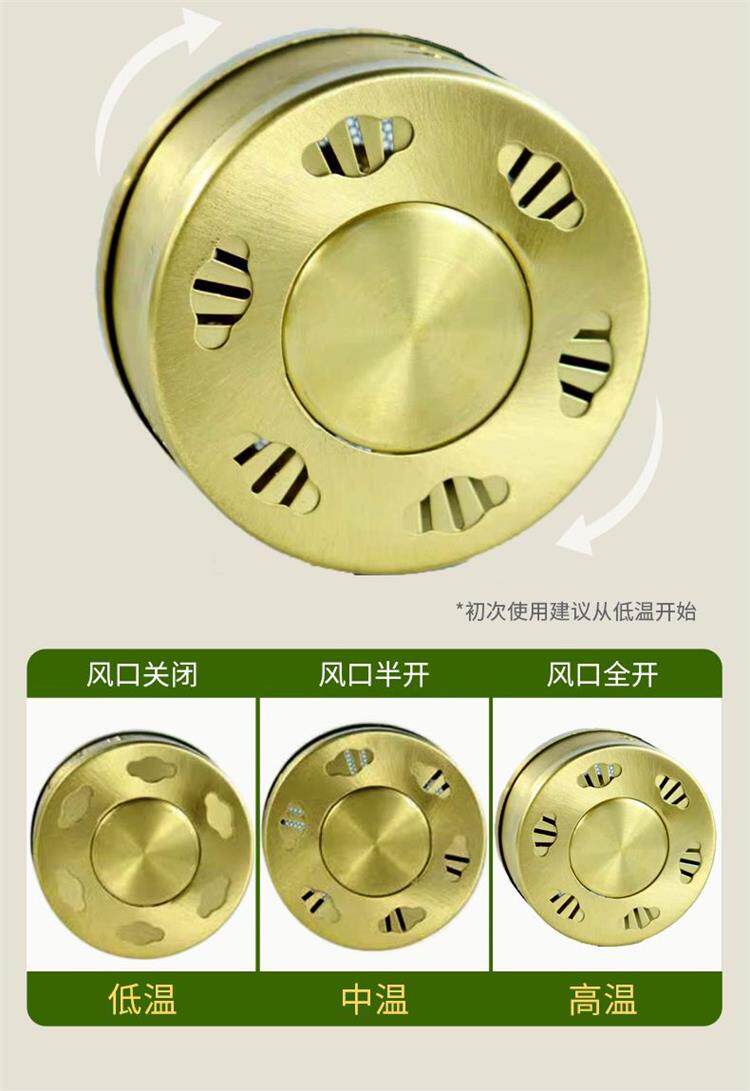 Portable Brass Moxibustion Box Smokeless Moxa Warmer for Abdomen Waist Traditional Wellness Tool quality and texture
