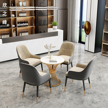 Sales office Negotiation area Tables and chairs Modern light luxury negotiation reception Marble small round table A table and four chairs combination
