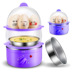 noi lau mini Ling Rui thời gian thông minh tự động tắt trứng hấp đôi 羹 máy in ấn trứng bằng thép không gỉ mini nhỏ - Nồi trứng nồi lẩu mini giá rẻ Nồi trứng
