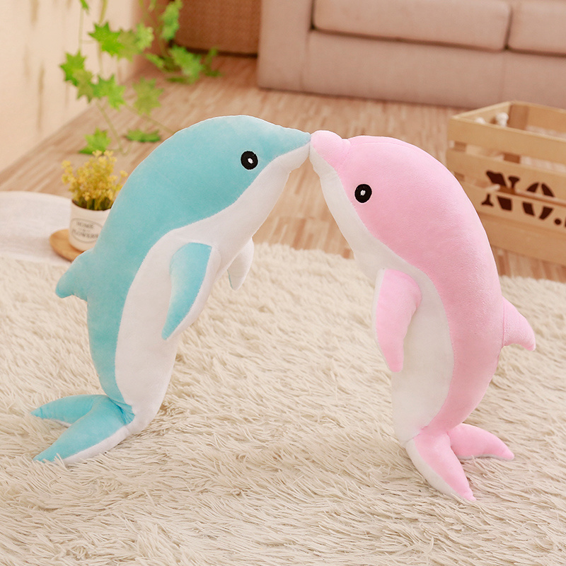 Baby sleep plush toys Sea World animals Blue Pink dolphin doll doll Whale doll