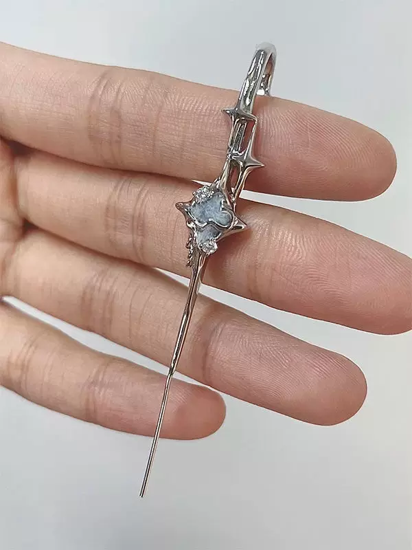 Genuine piercing, small design earrings, ear clips