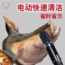 Automatic electric pig head and pig foot cleaning machine pig head and pig foot cleaning brush cattle and sheep legs and feet fish scale removal machine bamboo shoot cutting machine