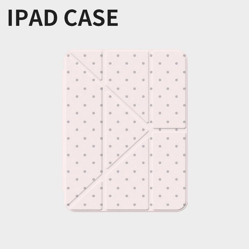 Pink Polka Dot Case Suitable for iPad Pro2025 Tablet Air7/6/5/4/3/2 11Th Generation 10/9 Protective Cover 13 70% off Y-Type 8 with Pen Slot Mini7 Apple 10.9 Inch 10.2