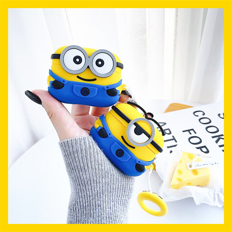 Lenovo lp1 Bluetooth headsets cartoon little yellow people apply Apple airpods pro 3 protective sleeve silicone shell