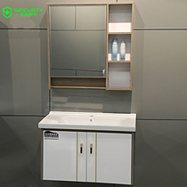 ST98 solid wood paint - free paint - paste door cabinet with 48 wide ceramic pot