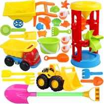 Childrens beach toy set car large hourglass shovel sand bucket Baby sand pool tool play sand Cassia toy