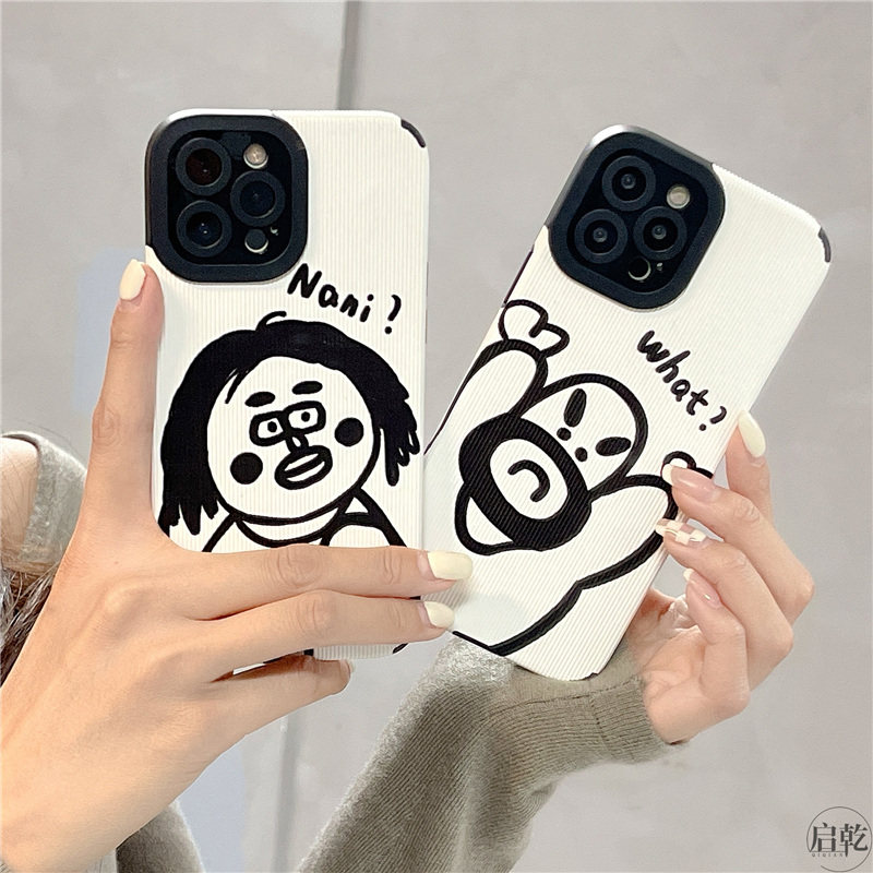Strange Cartoon Graffiti Apple 11 Cell Phone Case Cover iPhone 13 12pro Personalized Creative XR Xsmax Couple Unisex New Silicone Fun Ugly Cute Minor