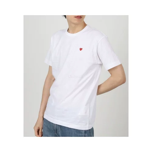Корейская прямая рассылка COMME DES GARCONS PLAY 24FW, фирменный маленький красный значок в виде сердца, футболка с короткими рукавами