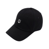 (Direct Mail from Korea) VERUTUM Fashionable Simple White Embroidery Pattern Baseball Cap Black H002 B