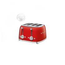Korean direct mail SMEG multifunctional retro toaster home use red TSF03RD