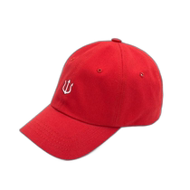(Direct Mail from Korea) VERUTUM Fashionable Simple White Embroidery Pattern Baseball Cap Red H002 RD