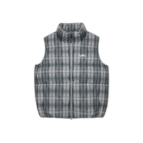 Korean direct mail LMC public down vest LMC OG PLAID DUCK DOWN VEST charcoal