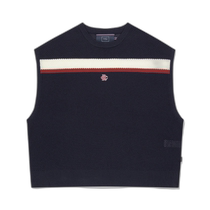 Korean direct mail ROMANTIC CROWN public cotton vest DOUBLE LINE WAFFLE KNIT VES