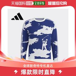 ສົ່ງຕົງຈາກເກົາຫຼີ [Adidas Golf] GU8741 Men's sailor collar printed long-sleeved sweater