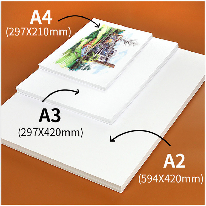 Art students draw paper Special paper for mark pens A3 drawing paper Engineering drawing paper A4 A2 Animation hand-copied newspaper sketch A1 Quick question paper Color lead painting students architectural design drawing paper