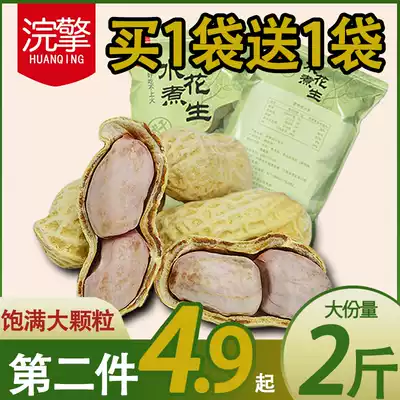 Guangdong Huanqing Farmhouse Original White Sun Dry Boiled Peanut Salt Salty Crispy Garlic Flavor with Shell