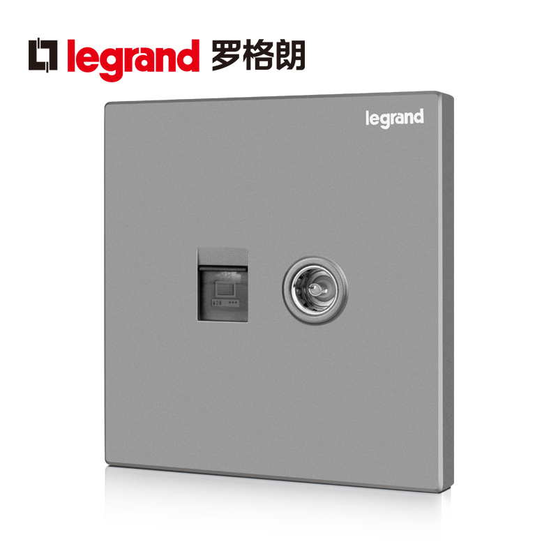 TCL Legrand TV Computer Socket Switch Network Route Cable CCTV Network Panel Yijing Deep Sand Silver